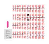 Press On Nails Square 96 Pieces Pink Full Cover Stick On Fake Fingernail