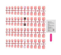 Press On Nails Square 96 Pieces Pink Full Cover Stick On Fake Fingernail