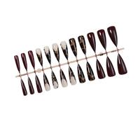 Press On Nails with Leopard Print French Tips - 24Pcs Easy Apply Reusable Artificial Nails for Nail Art, Party Events | DIY Enthusiasts,