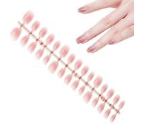 Press on short nails, short nails press, fashionable blush short square false nails 30 pieces | press on nails, simple artificial nails in various sizes, easy to stick