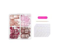 Press On Toenails Cats Eye Glues Toe Nails 96Pcs Glossy Toe Reusable UVS Finish Fake Acrylic False Cats Eye Stick Toenails