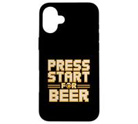 Press Start For Beer Retro Gamer Arcade Pixel Case for iPhone 16 Plus