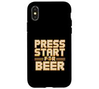 Press Start For Beer Retro Gamer Arcade Pixel Case for iPhone X/XS