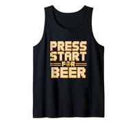 Press Start for Beer Retro Gamer Arcade Pixel Tank Top