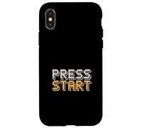 Press Start Retro Gamer Pixel Arcade Video Game Case for iPhone X/XS