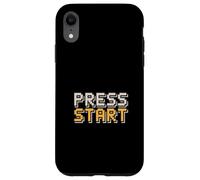 Press Start Retro Gamer Pixel Arcade Video Game Case for iPhone XR