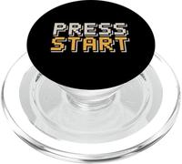 Press Start Retro Gamer Pixel Arcade Video Game PopSockets PopGrip for MagSafe