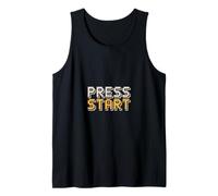 Press Start Retro Gamer Pixel Arcade Video Game Tank Top