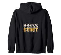 Press Start Retro Gamer Pixel Arcade Video Game Zip Hoodie