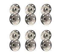 Press Studs 12 Sets Metal Snap Buttons Heavy Duty Press Studs Rust Proof Snaps Fasteners Buttons for Clothes Handbag Craft DIY Supplies (15mm)