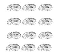 Press Studs 12 Sets Metal Snap Buttons Heavy Duty Press Studs Rust Proof Snaps Fasteners Buttons for Clothes Handbag Craft DIY Supplies (15mm)