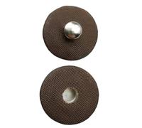Press Studs, Set of 10, Round Buttons for Sewing, Decorative Buttons with Fabric Cover, Metal Buttons, Replacement Buttons, Snaps Buttons for DIY Clothing, Coats, Leather Crafts, Handbag, Wallet, Dark