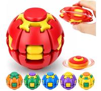 Press To Spin Helix Core Fidget Spinner Ball, Sensory Fidget Toys | Rotating Anxiety Stress Relief Desk Toy for Adults Teens Boys Girls, Push & Spin Fidget Ball for Office School Travel Gifts