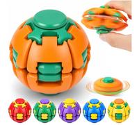 Press To Spin Helix Core Fidget Spinner Ball, Sensory Fidget Toys | Rotating Anxiety Stress Relief Desk Toy for Adults Teens Boys Girls, Push & Spin Fidget Ball for Office School Travel Gifts