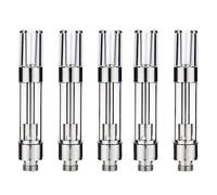 Press Trip cbd Vaping Easy Refill Vaporizer Glass Cartridge Clear 1.0ml 2.0mm Intake Hole Starter Kits for CBD Oil Compatible 510 Thread Battery No Nicontine(5Pcs)