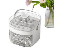 Press-Type Convenient Outdoor Portable Ice Maker, Press-Type Design Non-Stick Maker with Handle and Lid, 6.69x6.1x5.51 Inches, Abs, Flexible for Kitchen and Picnic