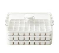 Press Type Ice Mould - Three Tier Cube Tray, Ninety-Six Grid Containers, Silicone Base, Easy Release Block Maker, Stacked Storage Box Set for Home, Kitchen, Freezer, for W