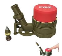 Press Type Mortar Launcher Toy, Air Slam Mortar Launcher with Target & 4 Projectiles, High Air Pressure Slam Launch, Launches Over 20ft High, Fun Outdoor Activity for Boys, Girls & Adults (1PC)