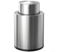 Press-Type Wine Bottle Stopper for Freshness Track | 304 steel, rust resistant, sleek silver finish, 7.2x4.7cm size, fridge friendly
