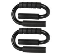 Press Up Handles - 1 Pair Compact Bracket, Sweat Absorbent Sponge, Heavy Duty Bar | Indoor Exercise Upper Body Shoulder Tricep Pectoral Development Yoga Plank Sport Athlete Gear Wrist Safe