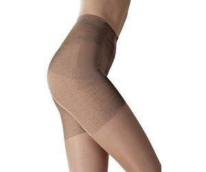 Press-Up Tights FIORE 20 Denier Den Push-up Shaping Bum uplift your bottom (4-Large, Black)