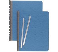 Pressboard Report Cover, Prong Clip, Letter, 3" Capacity, Light Blue