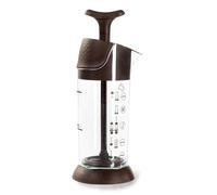 Pressca Milk Frother, Manual, Small and Portable, Microwave Safe (Brown)