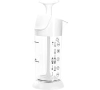 Pressca Milk Frother, Manual, Small and Portable, Microwave Safe (White)
