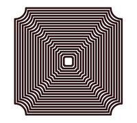 Presscut cutting die SQUARE notched corner nesting layering set of 20 pcd136