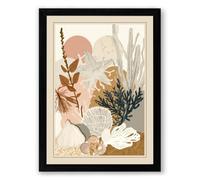 Pressed Collage Botanical Framed Wall Art Print A1 (84.1×59.4cm) Black, Wall Decor for Living Room, Bedroom, Office & Home, Ready to Hang, Art Gift