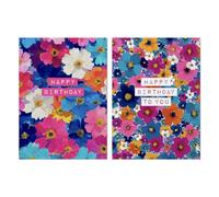 Pressed Flower Birthday Card Set of 2 for Her Blank Inside