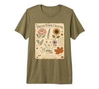 Pressed Flower Collector Cottagecore Goose Botanist Premium T-Shirt