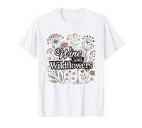 Pressed Flower Crafter Wine Wildflowers Evening Ritual T-Shirt