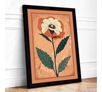 Pressed Flower Study Botanical Framed Wall Art Print A1 (84.1×59.4cm) Black, Wall Decor for Living Room, Bedroom, Office & Home, Ready to Hang, Art Gift