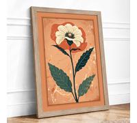 Pressed Flower Study Botanical Framed Wall Art Print A3 (42×29.7cm) Oak, Wall Decor for Living Room, Bedroom, Office & Home, Ready to Hang, Art Gift