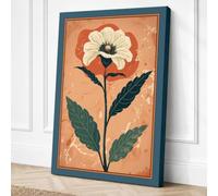 Pressed Flower Study Canvas Wall Art Print 36x24 Inch (91 x 61 cm)