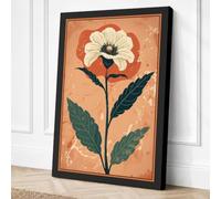 Pressed Flower Study Canvas Wall Art Print 36x24 Inch (91 x 61 cm)