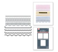 Spellbinders Pressed Lace Borders Press Plate & Die Set from The Vivid Expressions Collection