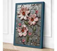 Pressed Petals Botanical Canvas Wall Art Print 24x16 Inch (61 x 41 cm)