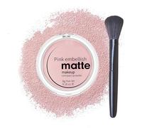 Pressed Setting Pink Powder blusher Makeup Foundation, Finish Face Powders Compact Translucent, Peach Matte Make-Up Finishing Powder Colour Correcting, Oil Control Powder for All Skin Types