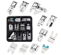 Presser Feet Set 11Pcs Snap On Sewing Machine Foot for Brother Singer Janome Babylock Kenmore Low Shank Sewing Machine Use