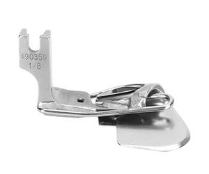 Presser Foot Rolled Hemming 3 - Folding Hemmer, Sewing Machine Presser Foot, Stainless Steel 490359 for Industrial Single Needle Machines with 4 Common Sizes (1/8)