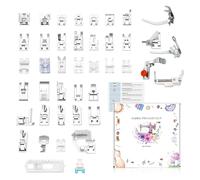 Presser Foot Set 42Pcs, Sewing Machine Presser Feet Kit Accessories with Manual for Brother, Babylock, Singer, Elna, Toyota, New Home, Simplicity, Necchi, Kenmore Low Shank Machines