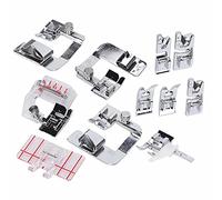 Presser Foot Set for Sewing Machine 11pcs Includes Zipper Rolled Hem Blind Stitch Feet Universal Metal Presser Feet with Smooth Base Suitable for Most Household Sewing Machines