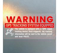 PRESSINART 10Pcs Car Safety Warning Stickers GPS Tracking Sticker Anti-Theft Protect Vehicle Security Signs Self Adhesive Vinyl Waterproof Red Decal for Car Window Motorcycle Taxi Bike 2 x 4 Inch
