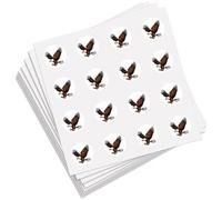PRESSINART 128Pcs Bald Eagle Stickers Mini Planner Sticker 0.98 Inch Flying Eagle Plastic Waterproof Self Adhesive Decals for Paper Scrapbooking Schedule Party Journals Marking Organization DIY Craft