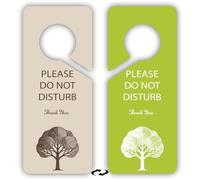 PRESSINART 2Pcs Do Not Disturb Door Hanger Sign PVC Double Sided 9 x 4 Inch, Door Sign Hanger Plastic Tree Pattern Notice Plaque for Office Home Bedroom Therapist Clinic Dorm Quiet Space Decoration