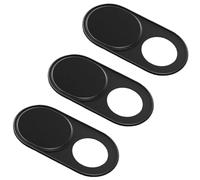 PRESSINART 3Pcs Webcam Cover Slide Black 0.04 Inch Ultra Thin Laptop Camera Cover Metal for Mini PC Phone Laptop Desktop Tablet Aluminum Durable Phone Privacy Protectors for Home Office Travel Use