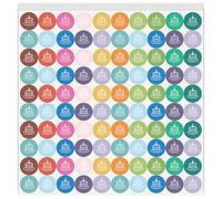 PRESSINART 500Pcs/5 Sheets Happy Birthday Planner Stickers Mini Calendar Stickers 1/2 Inch Cute Cake Icons for Journals Scrapbooking Party Event Schedule Marking Organization DIY Craft Decoration