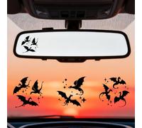 PRESSINART 6Pcs 3 Styles Dragon Car Decal Rearview Mirror Stickers Black Celestial Dragons Tiny PVC Vinyl Transfer Sticker for Car Window Bumper Motorcycle Helmet Trucks Laptop Art Decoration Gift